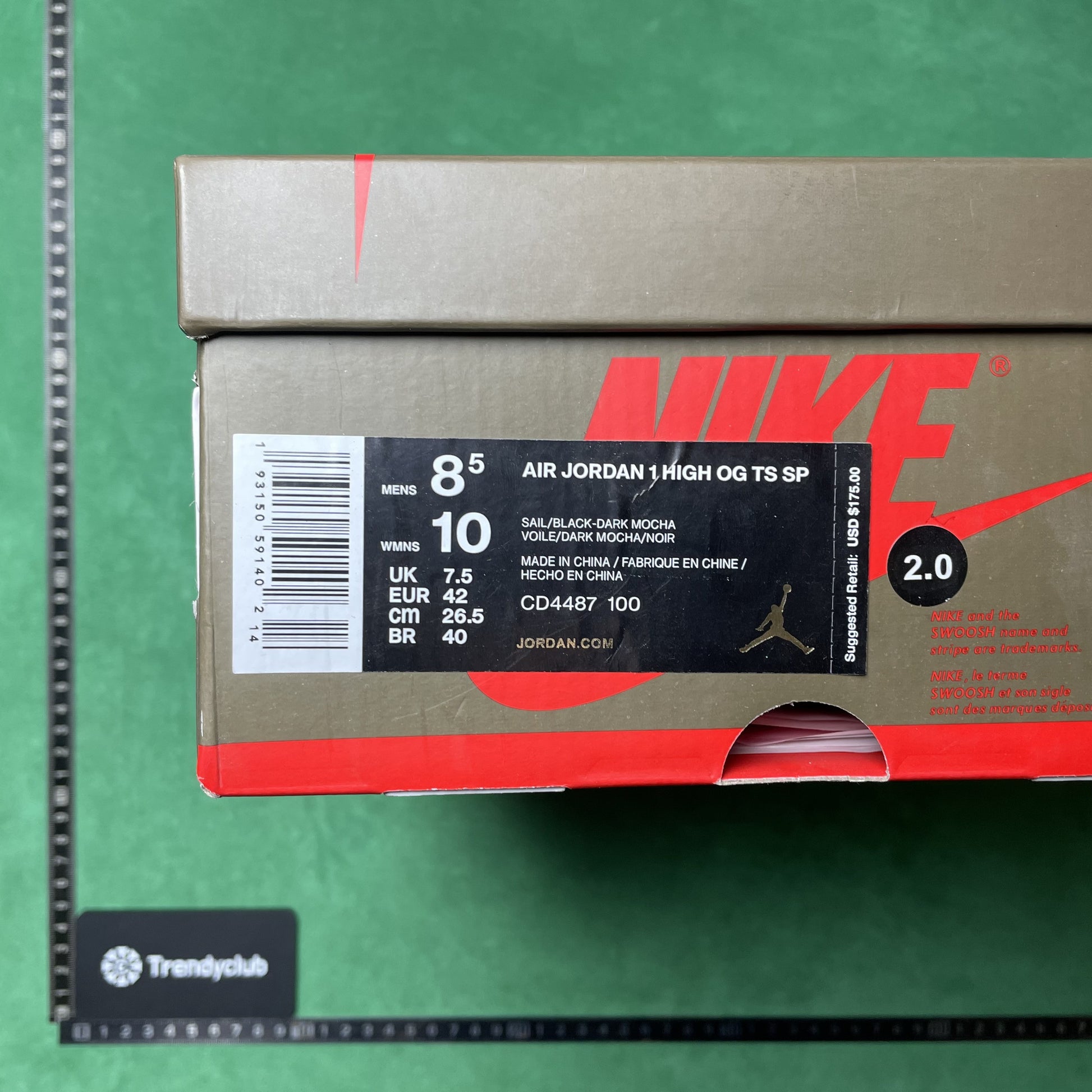 NIKE JORDAN 1 X TRAVIS SCOTT - REVERSE MOCHA